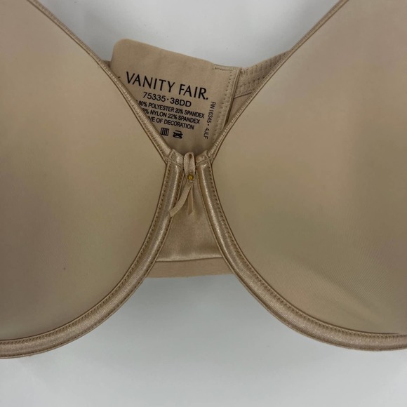 Vanity Fair Light Beige Wired Tshirt Bra Lined Light Padding Women's 38DD - Picture 7 of 7